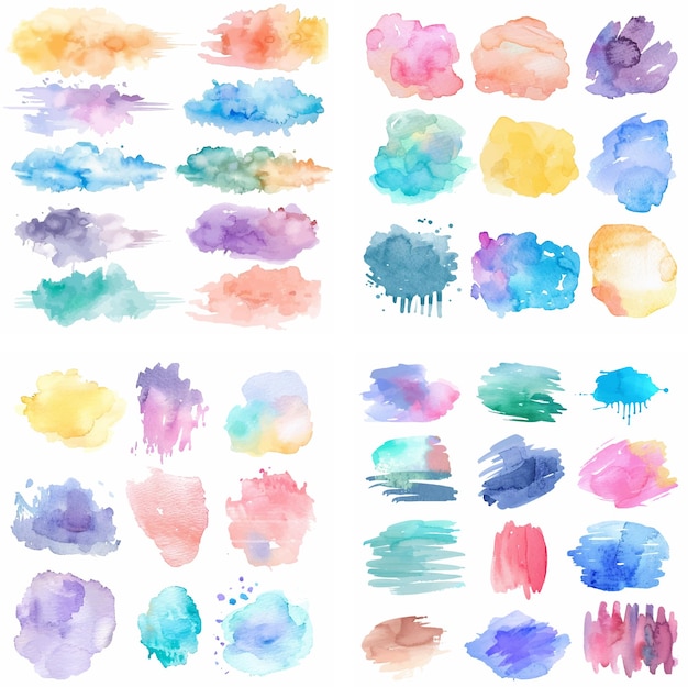 Farben Flecken Tinte Schnitt farbenfroher Pastell Spritz grobe Kreativität Aquarell Effekt Farbe