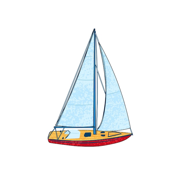 Farbenfrohe Darstellung eines Segelbootes