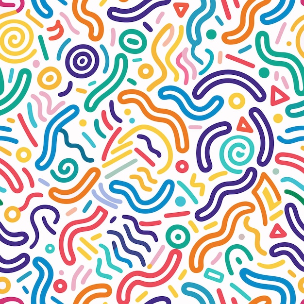 farbenfrohe minimalistische Hintergrund-Droodles