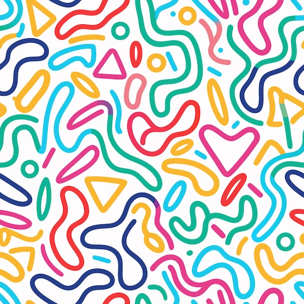 farbenfrohe minimalistische Hintergrund-Droodles