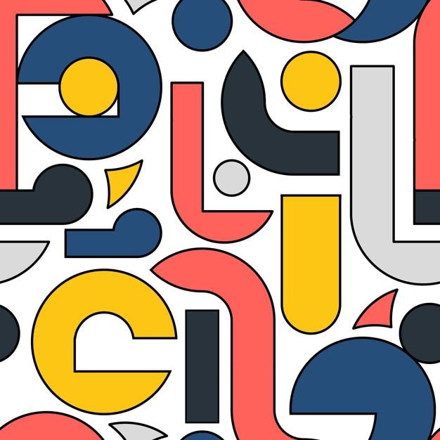 Farbenfrohes, helles, nahtloses Vektormuster Funky, lebendiger, wiederholbarer Hintergrund Memphis Design Modestil 8090er Jahre