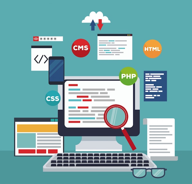 Farbhintergrundtechnologie-Computerprogrammierungscodes