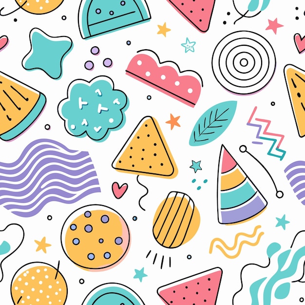 Farbige abstrakte geometrische Muster nahtloses Design für den Sommer