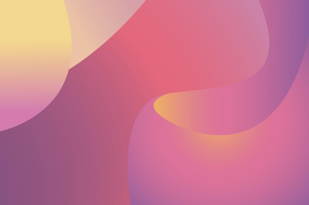 Farbige abstrakte Gradientenformen mit weichen Kurven, die warme Töne für moderne kreative Designs mischen