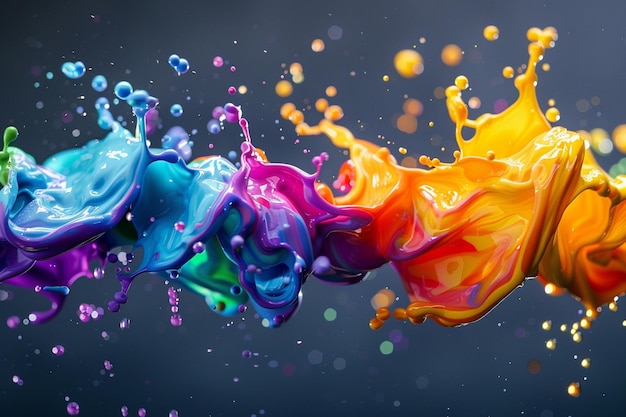 Farbige abstrakte Hintergrund Digital Art gefärbte schwebende Flüssigkeit in der Trendfarbe