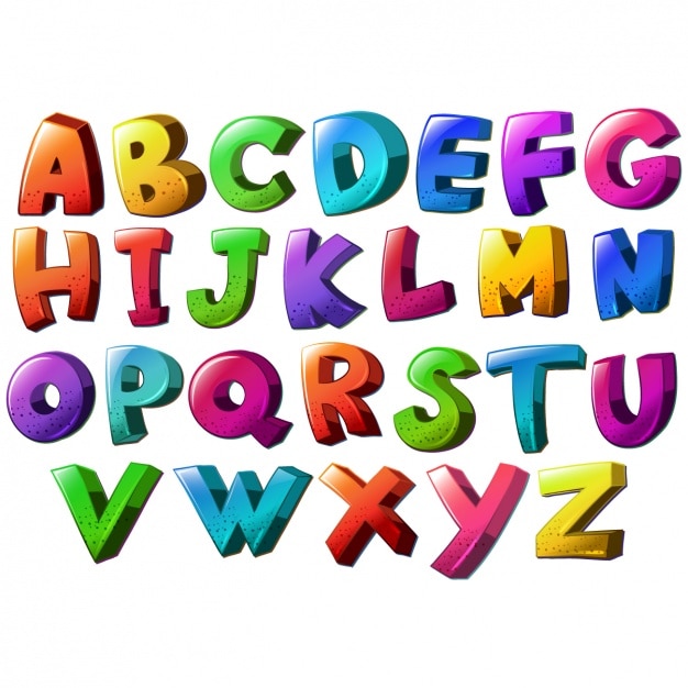 Farbige alphabet design