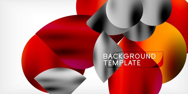 Farbige geometrische Formen Hintergrundschattenkreise