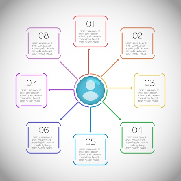 Vektor farbige infografikvorlage