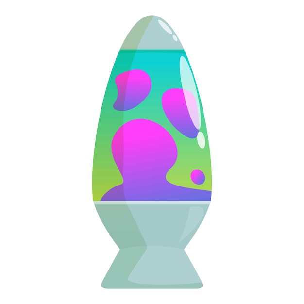 Farbige Lava-Lampe, die mit rosa und grünen Blasen leuchtet