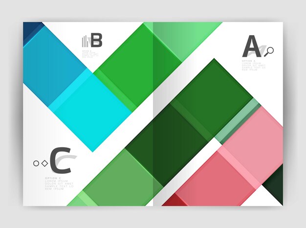 Farbige moderne Streifen Geschäftsflyer Vektor-Design für Druck Workflow Layout Diagramm Nummer Optionen oder Web-Design