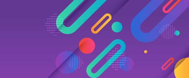 Farbige, moderne und einfache Abstracts-Banner-Kunstvektor mit geometrischen Formen Für Hintergrundpräsentation Hintergrundtapeten-Bannerbroschüre Web-Layout und Cover