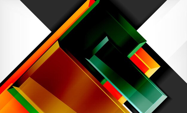 Farbige Quadrate futuristischer abstrakter Hintergrund