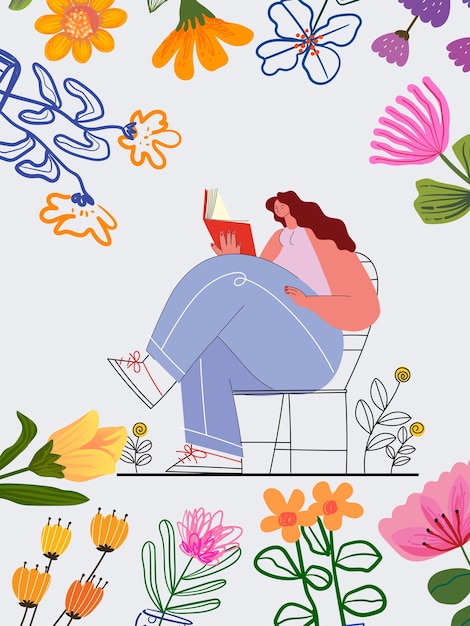 Farbige Sommerblumen- und Pflanzenmuster, handgezeichnetes Vektordesign-Hintergrund für Textilien