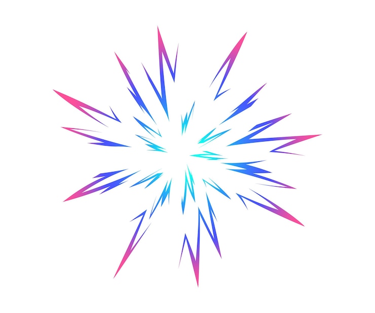 Vektor farbige starburst-bombe-gradient-explosion vektor große explosion abstrakte comic-buch-explosion-flash-strahl-explosions-flashglow anime-grafik-illustration
