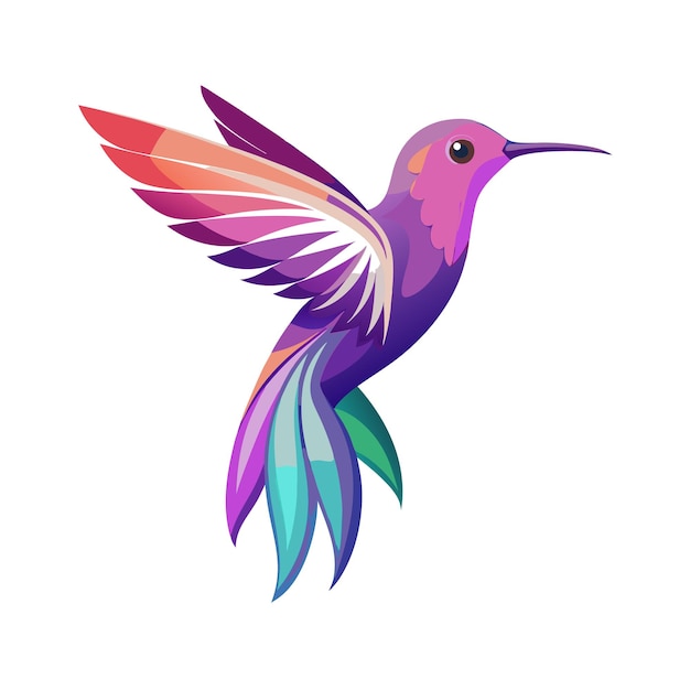 Farbige Vogel-Gradient-Logotyp-Vektorillustration