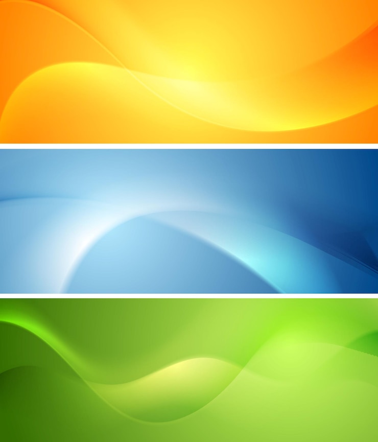 Vektor farbige, wellenförmige banner