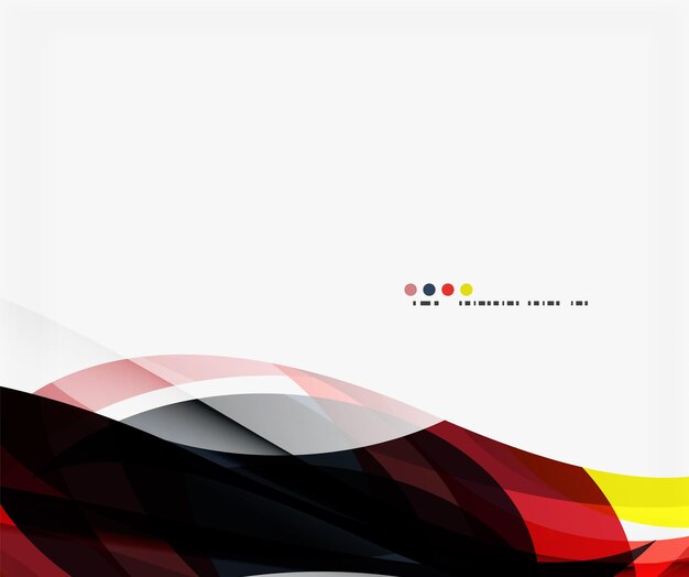 Farbiger geometrischer Wellen-Abstrakt-Hintergrund Vektor-Vorlagen-Huntergrund für Workflow-Layout-Diagramm, Nummer-Optionen oder Web-Design