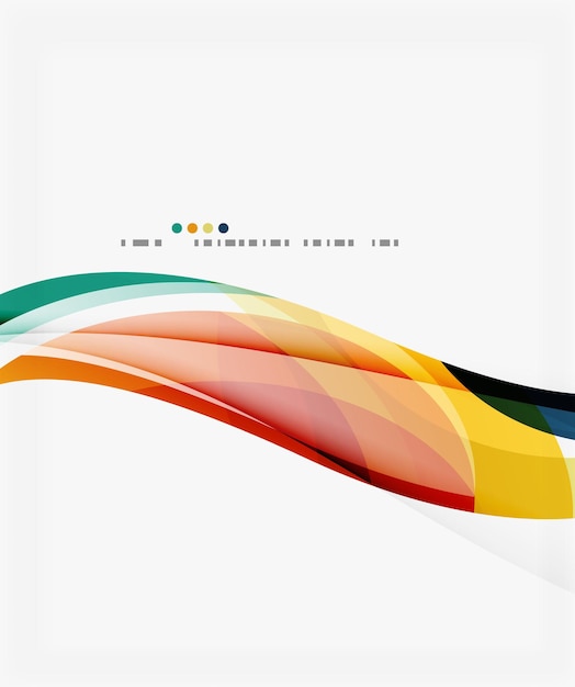 Farbiger geometrischer Wellen-Abstrakt-Hintergrund Vektor-Vorlagen-Huntergrund für Workflow-Layout-Diagramm, Nummer-Optionen oder Web-Design
