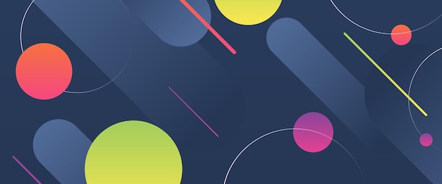 Farbiger Gradient Farbe abstrakter Hintergrund Dynamische Formen Zusammensetzung Vektorillustration