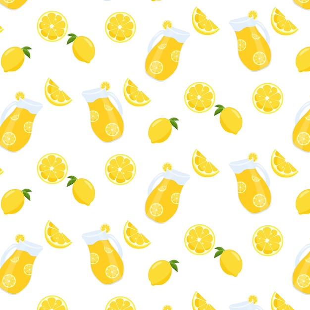 Farbiger Hintergrund mit Zitrone und Limonade Vektorillustration