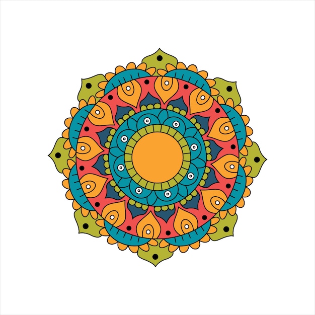 Farbiger indischer Mandala-Entwurf