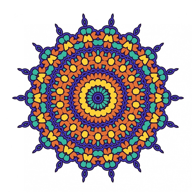 Farbiger mandala-designhintergrund