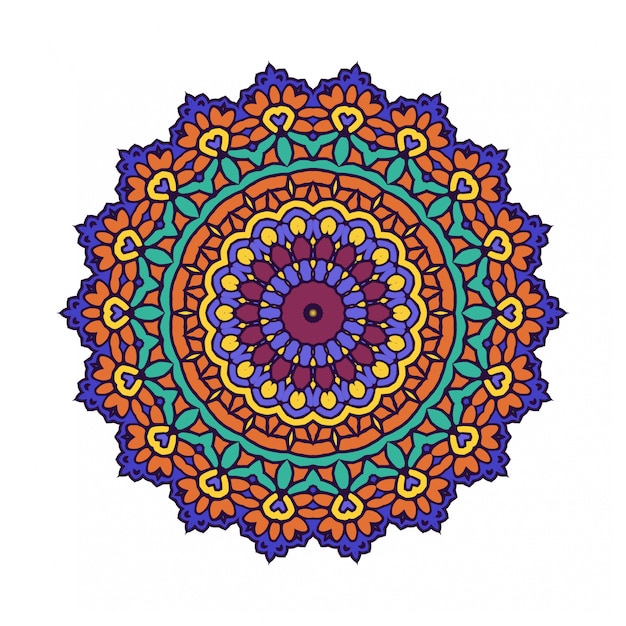 Farbiger mandala-designhintergrund