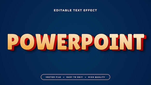 Farbiger Powerpoint 3D-Editierbarer Text-Effekt Schriftartstil