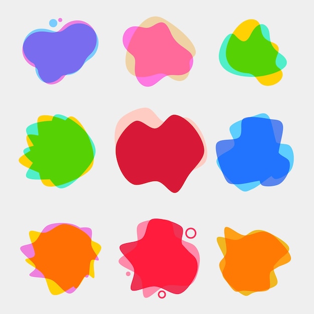 Farbiges 3D-Gradient-Blob-Form-Fluid-Abstrakt-Design für den Einsatz in digitalen und sozialen Medien