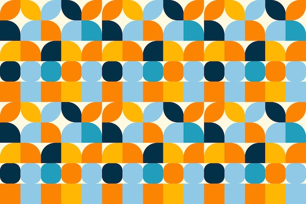 Farbiges geometrisches Mosaik, nahtloses Muster mit kreativen abstrakten Formen