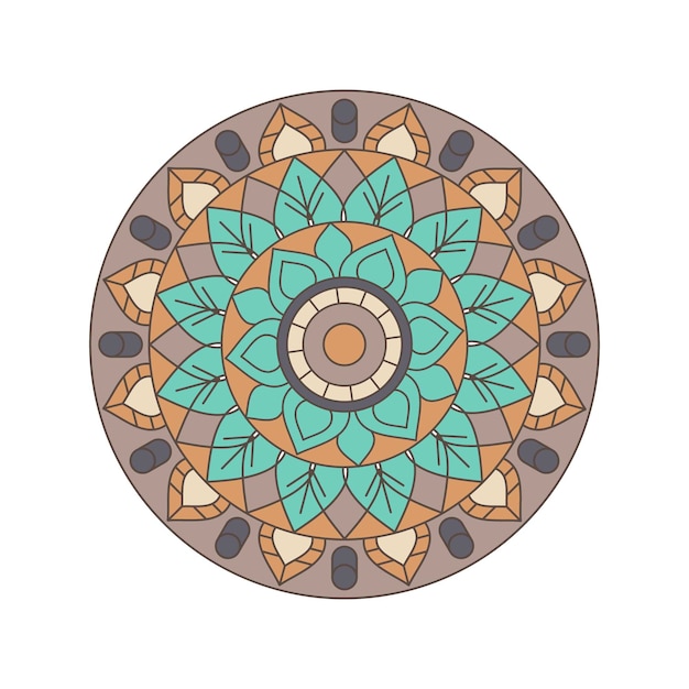 farbiges Mandala auf Weiß