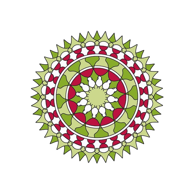 Farbiges mandala auf weiß