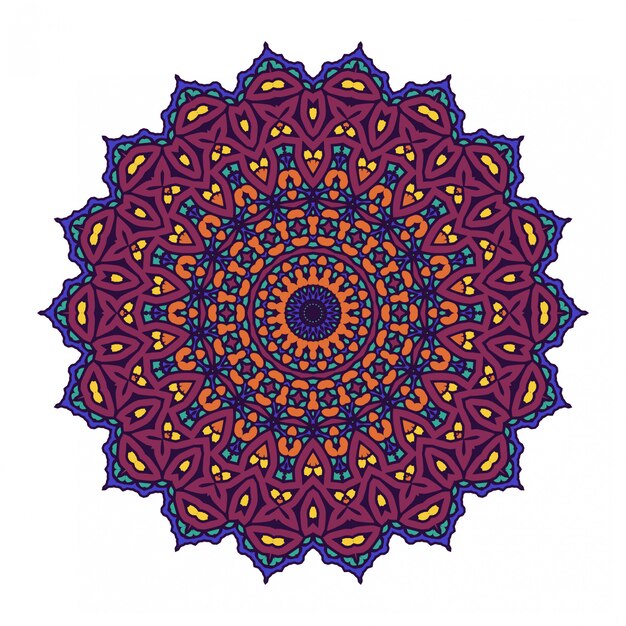 Vektor farbiges mandala-design