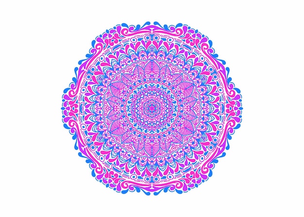 Farbiges Mandala-Ornament Vektordesign für die Dekoration