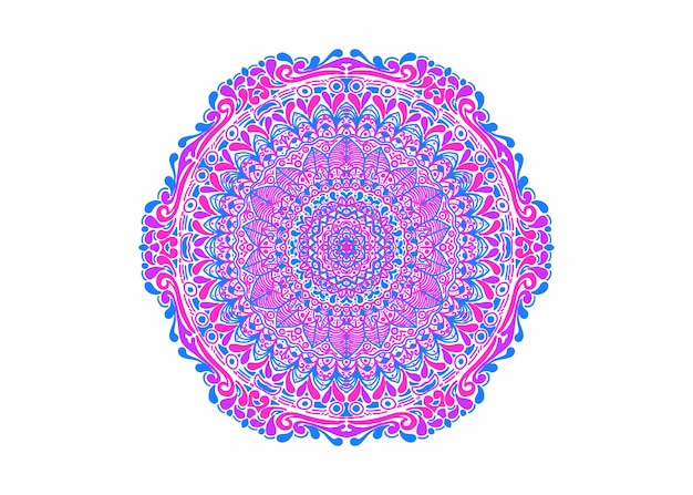 Farbiges mandala-ornament vektordesign für die dekoration