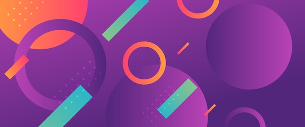 Farbiges Vektorgradient minimalistisches einfaches abstraktes geometrisches Banner Grafikdesignelement modernes Stilkonzept für den Hintergrund Banner Flyer Karte Tapete Cover oder Broschüre