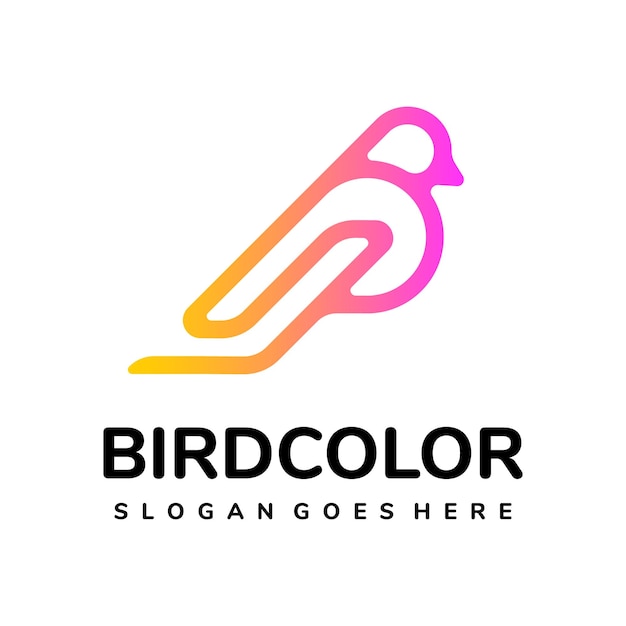 Vektor farbiges vogel-logo-design