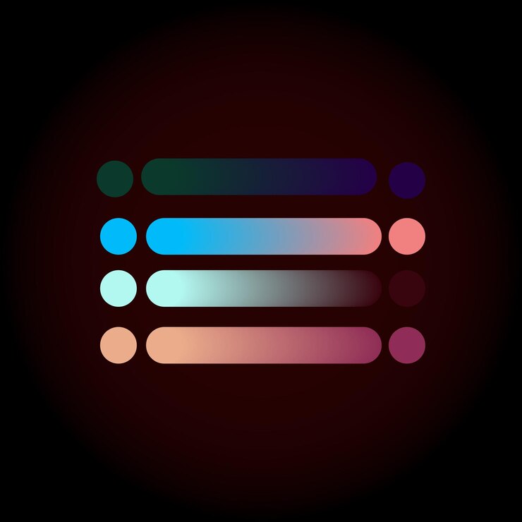 Vektor farbpalette mit vektorelementen