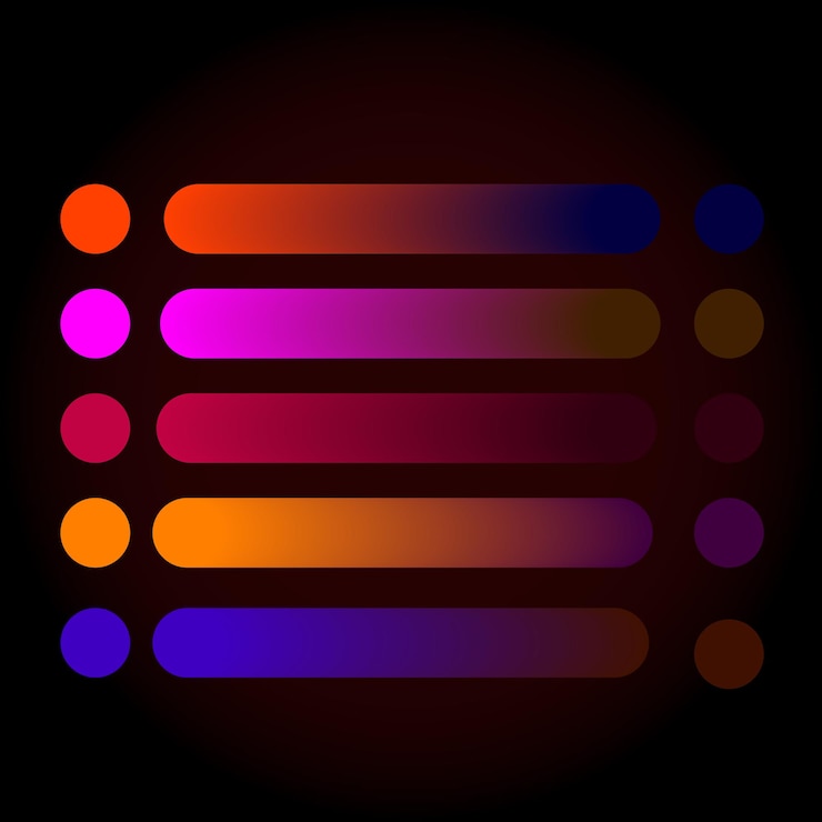 Vektor farbpalette mit vektorelementen