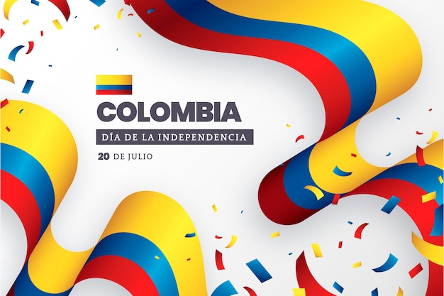 Farbverlauf 20 de julio - independencia de colombia illustration