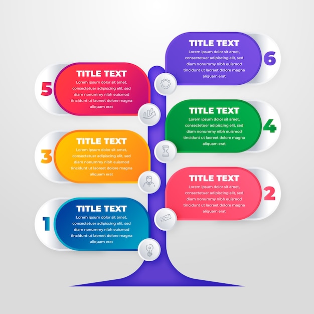 Farbverlauf-Infografik-Baumdiagramm-Design