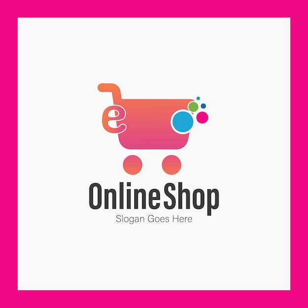 Vektor farbverlauf-logo für e-commerce-geschäft