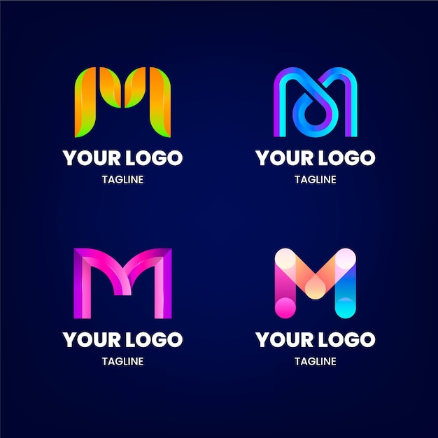 Farbverlauf m Logo-Vorlagen-Sammlung