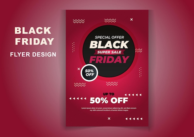 Farbverlauf moderne black friday sonderverkaufs-flyer-designvorlage