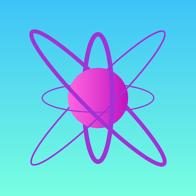 Farbverlauf planet raum kosmos kugel kugel atom molekül astronomie element etikettensymbol muster