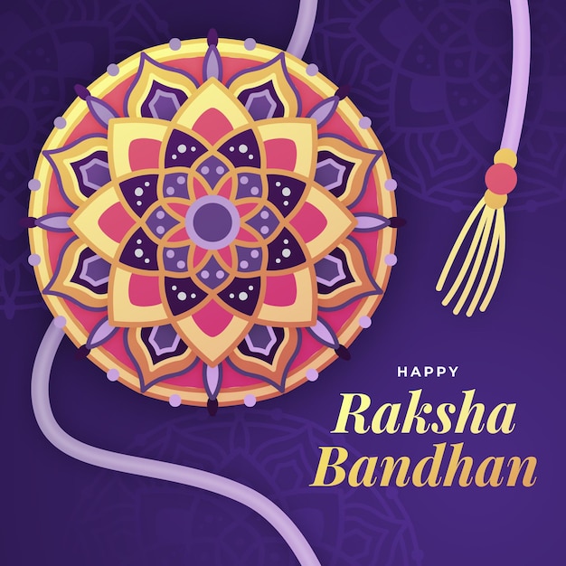 Farbverlauf raksha bandhan illustration