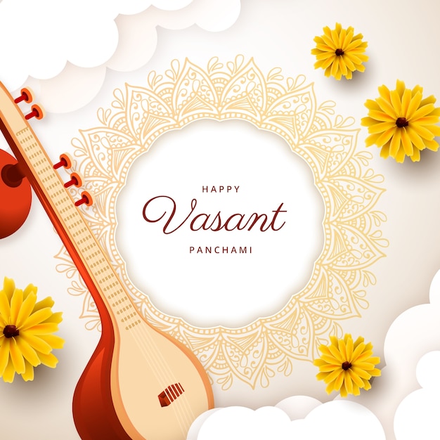 Farbverlauf vasant panchami festival illustration