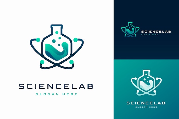 Farbverlauf-Wissenschaftslogo-Design