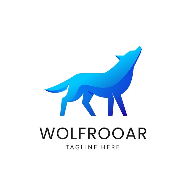 Farbverlauf Wolf Logo