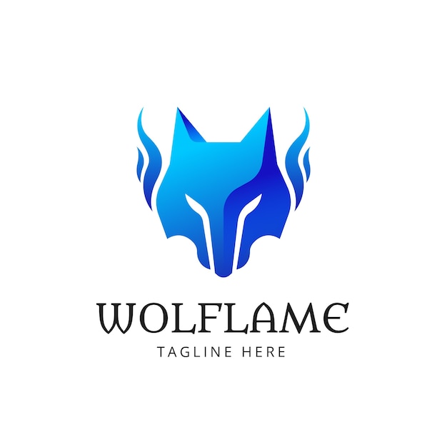 Vektor farbverlauf wolf logo